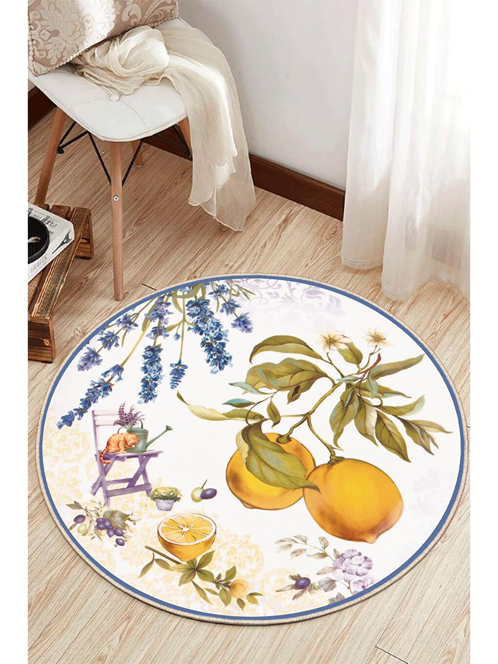 Karışık Dekoratif Özel Tasarım Modern Halısı 120x120 cm