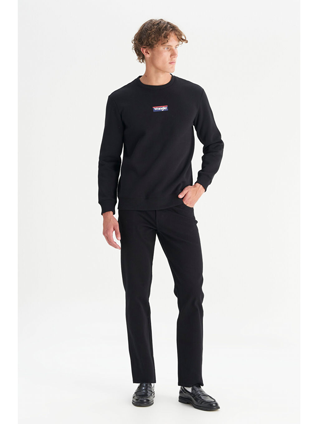 Siyah Regular Fit Kapüşonlu İçi Polarlı Sweatshirt-1