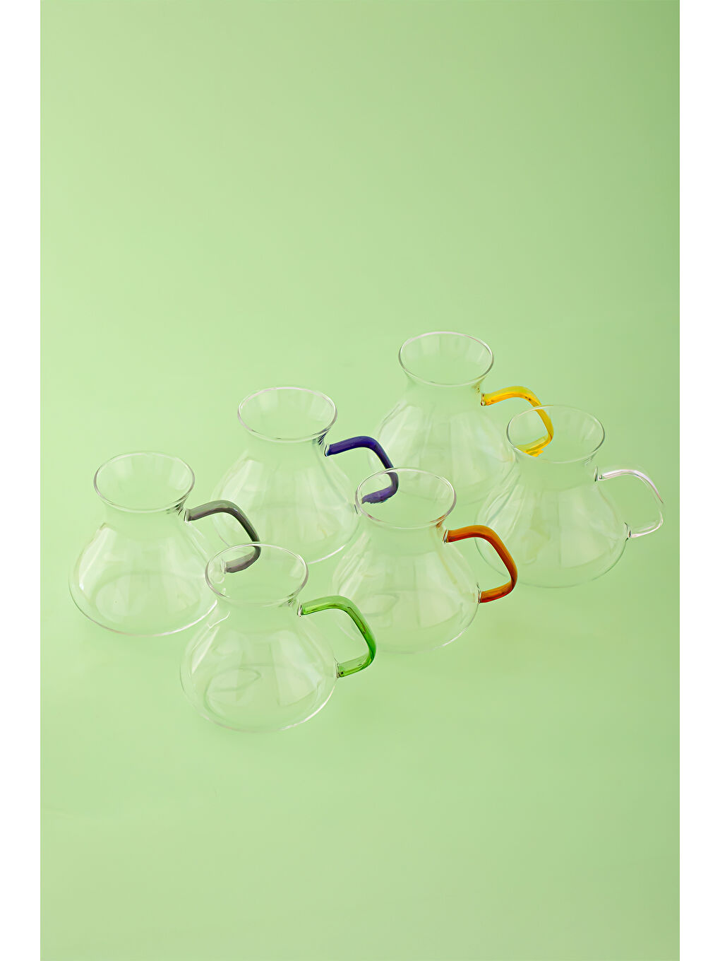 Renksiz Ehl-i Keyf Renkli 6'lı 200 ml Borosilikat Çay Bardağı Seti-2