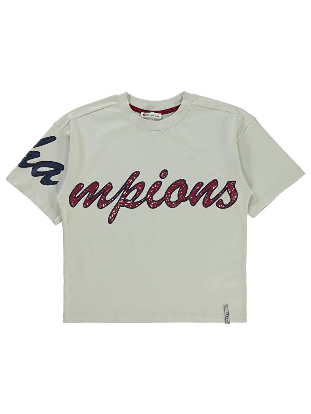 Boys Champıons Baskılı 6-9 Yaş Tişört - Bordo9-10 Yaş