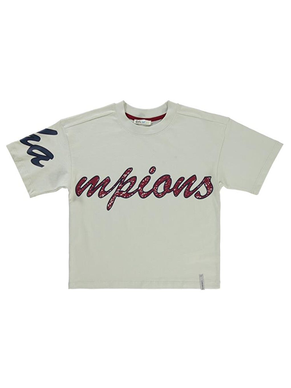 Boys Champıons Baskılı 6-9 Yaş Tişört - Bordo9-10 Yaş-2