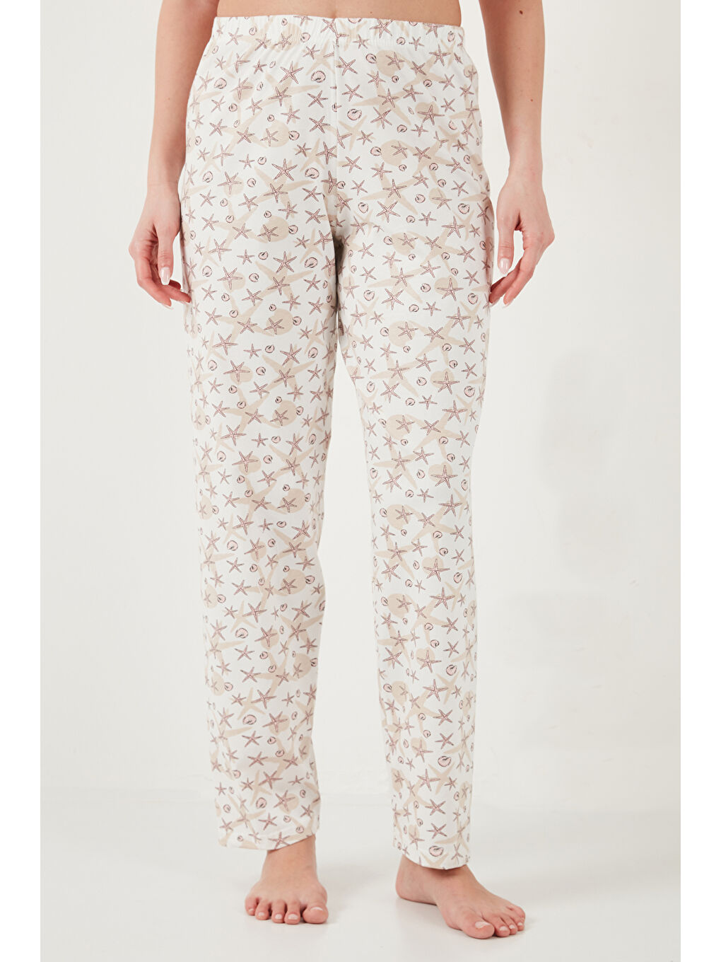 Pembe Pamuklu Regular Fit Bisiklet Yaka Cep Detaylı Pijama Takımı 6091325-5