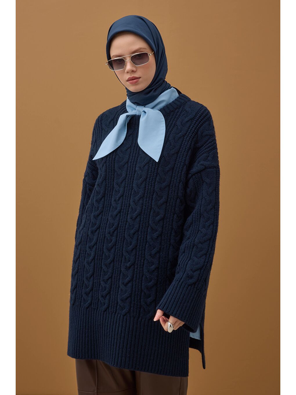 Soft Kraş Şal Koyu Lacivert