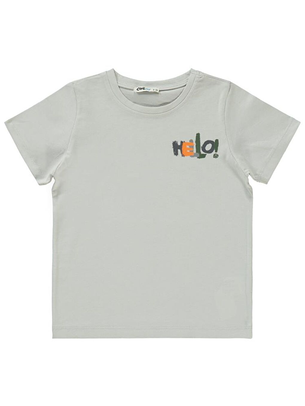 Boys Hello Baskılı 2-5 Yaş Takım - Gri 4-5 Yaş-1