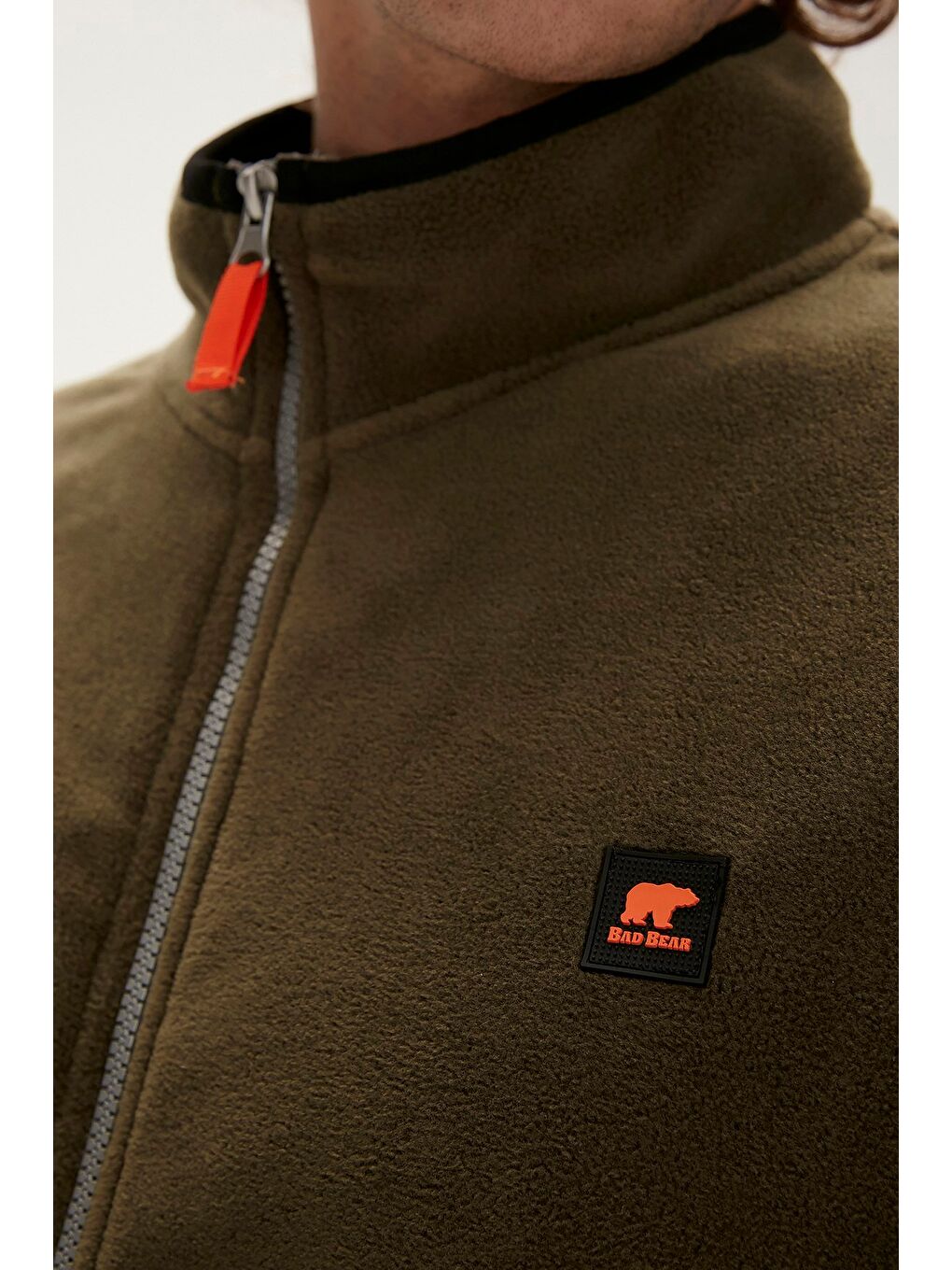 Burner Vest Haki Yeşil Erkek Polar Yelek-1