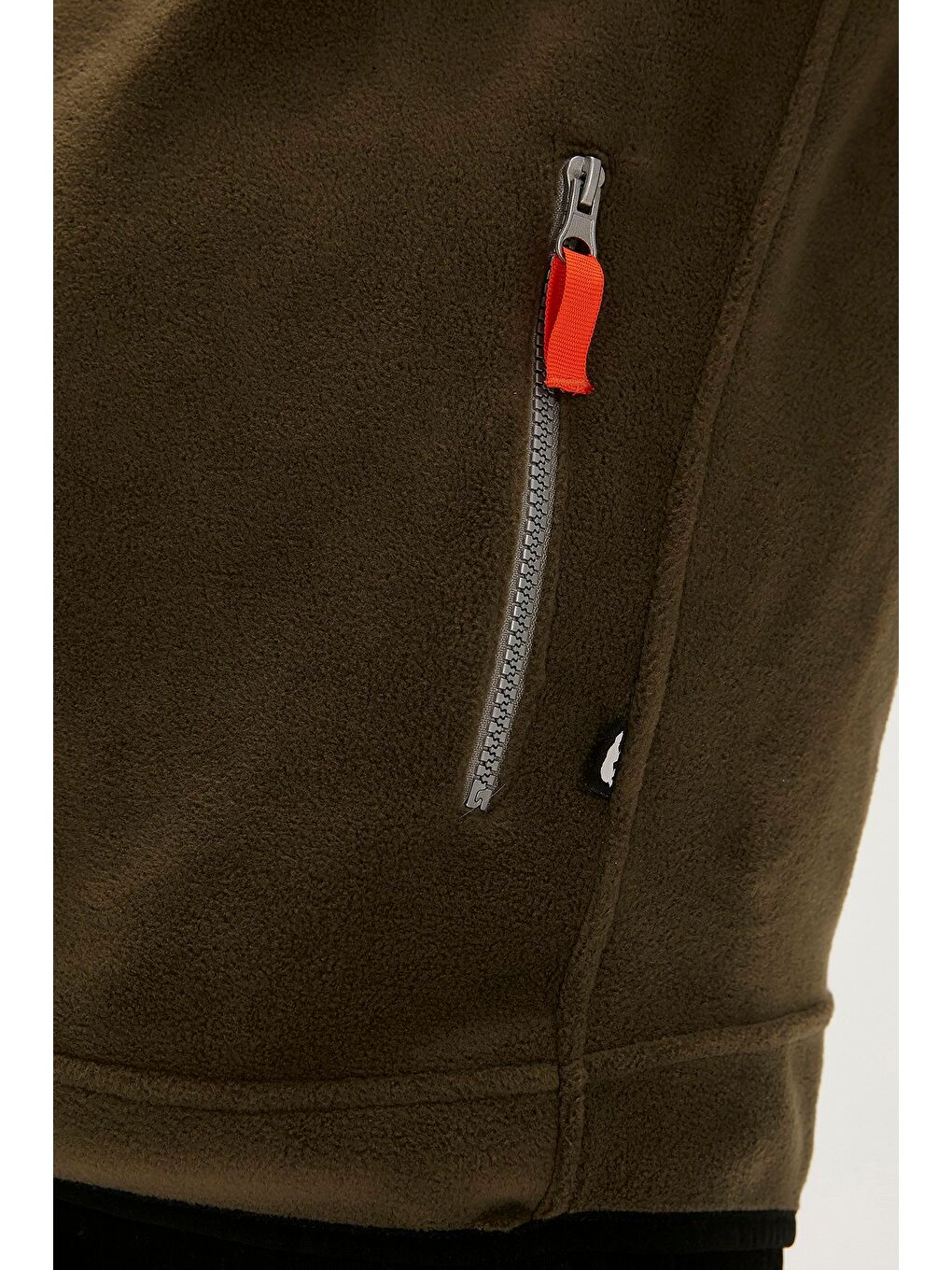 Burner Vest Haki Yeşil Erkek Polar Yelek-2