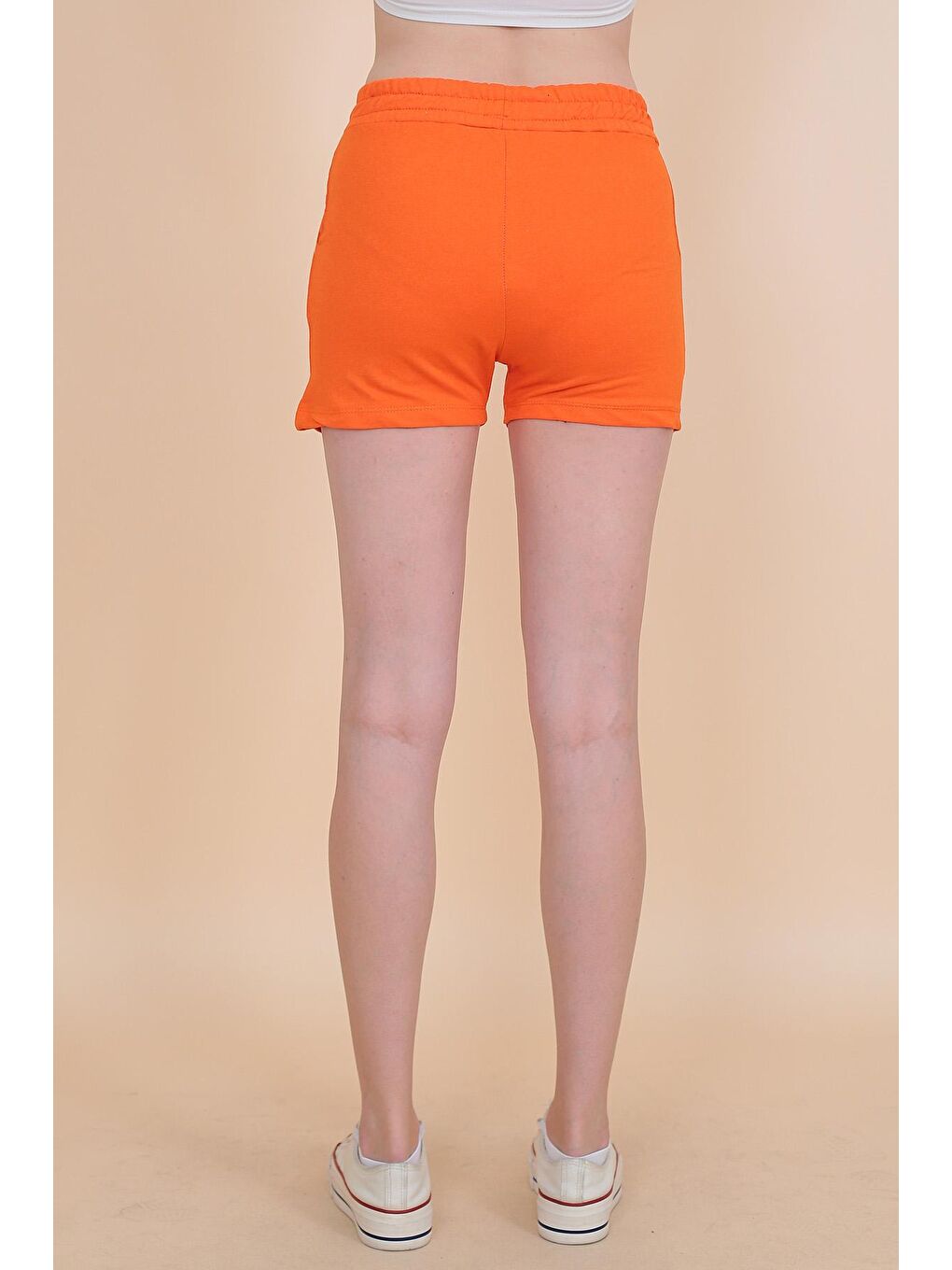 Turuncu Kadın Baskılı Şort 1990-2