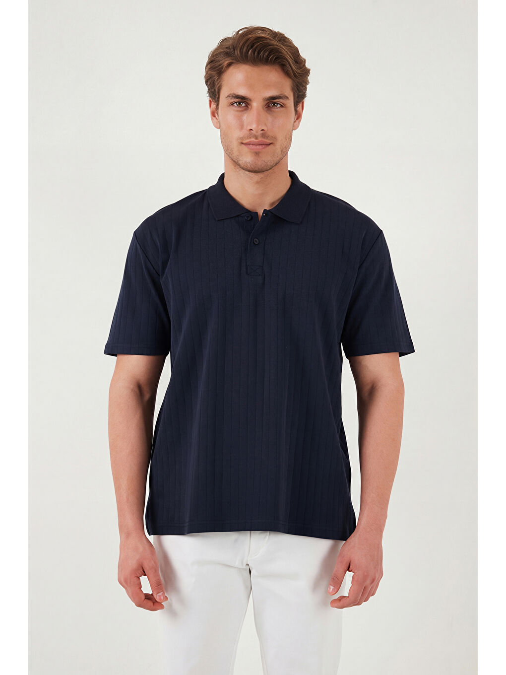 İndigo Pamuklu Kısa Kollu Düğmeli Polo T Shirt 5904051-1