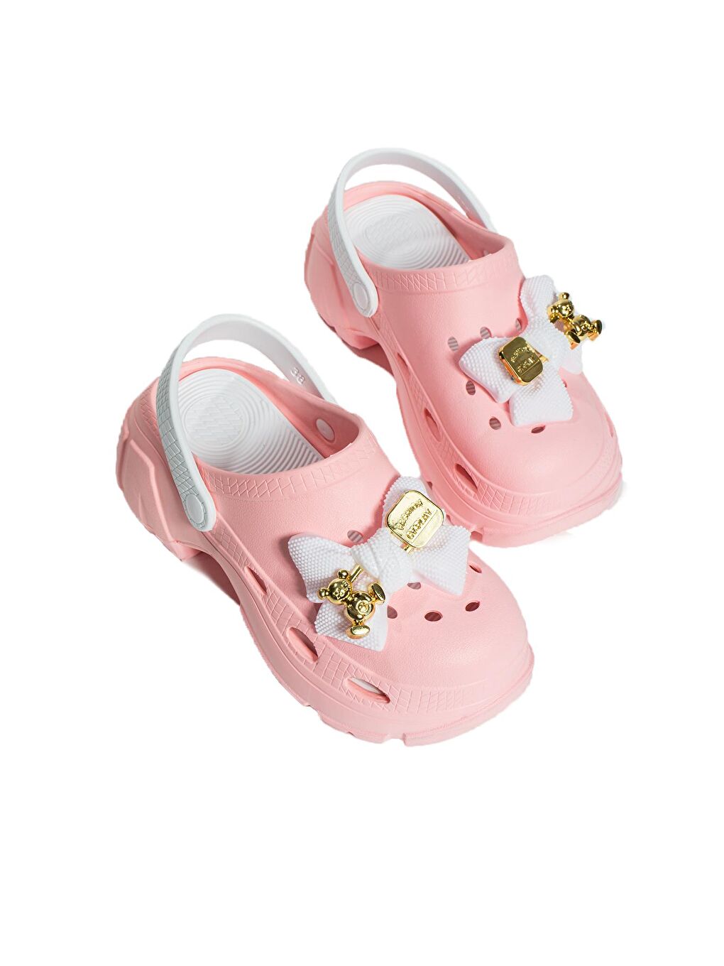 Pembe Yüksek Taban Kurdela Detaylı Eva Comfort Kadın Sandalet DNZ223-24-3