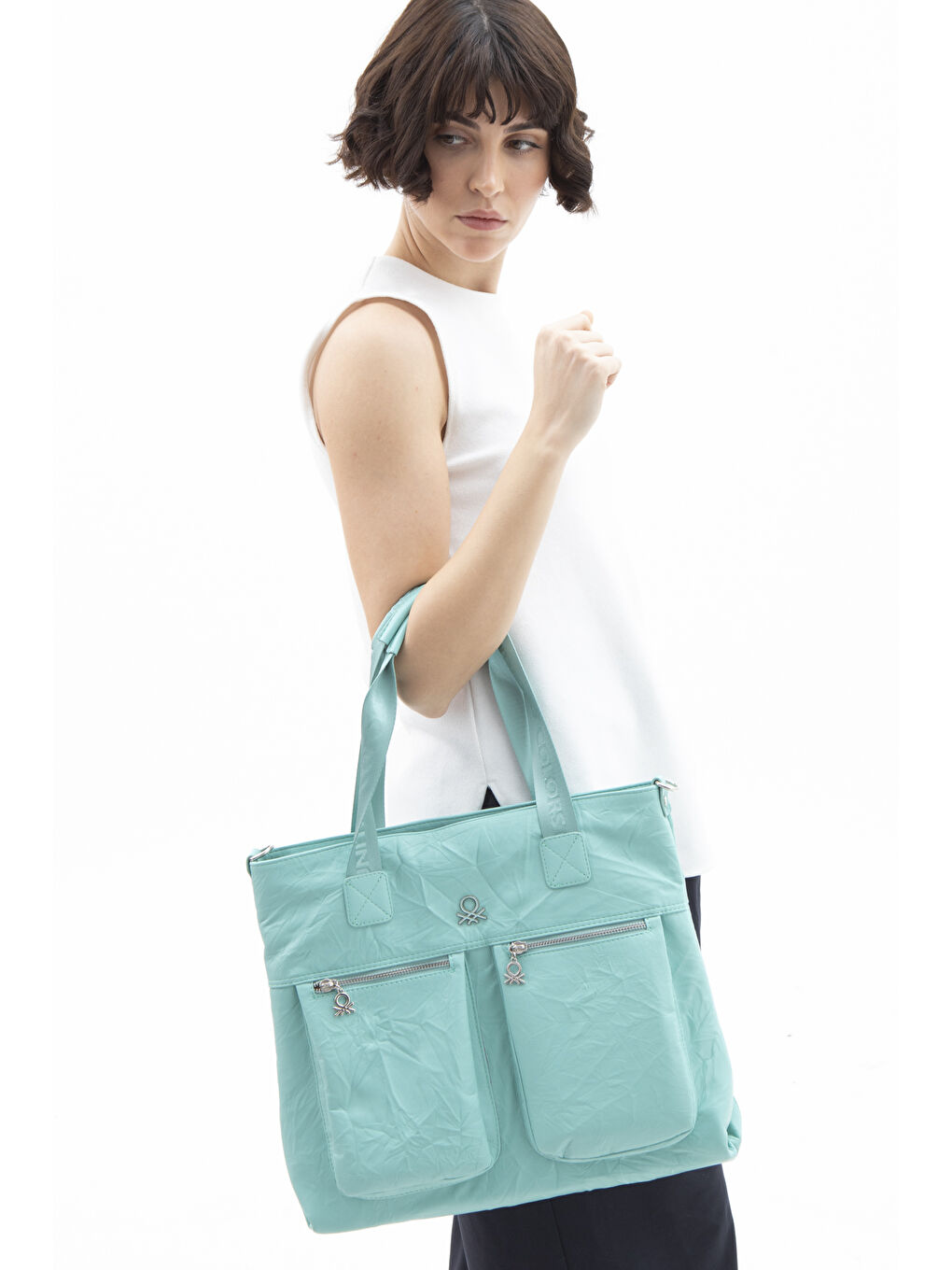 Yeşil Kadin Kol Çantasi Yeşi̇l BNT1472-2