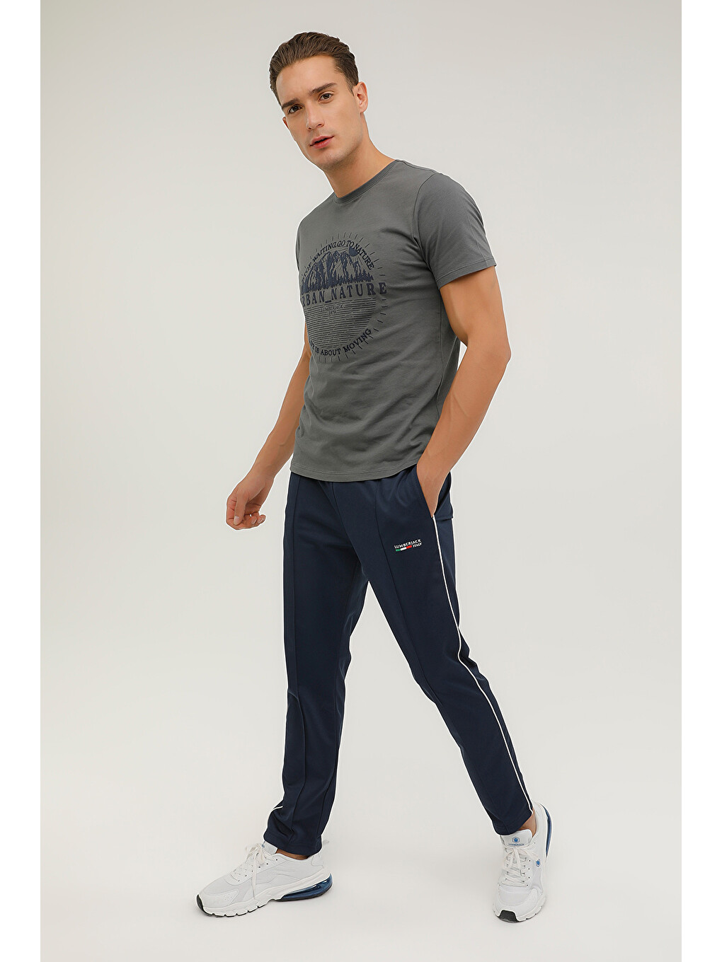 Gri M-cg562 Forest T-shırt 2p Antrasit Erkek Kısa Kol T-shirt-2