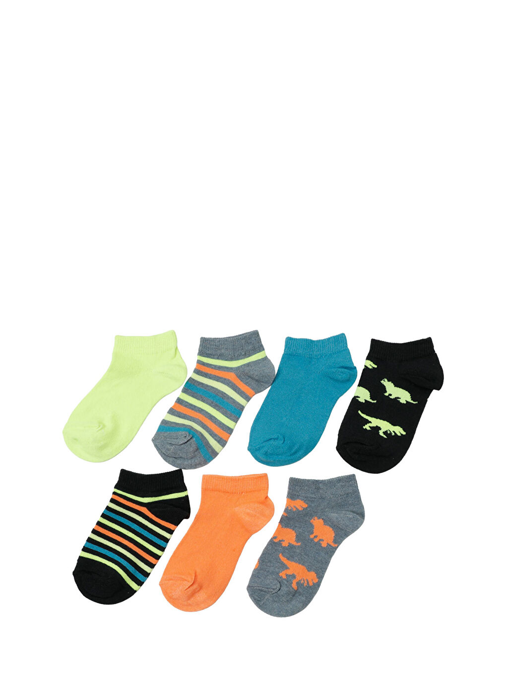 Karışık NEON 7 LI PTK-B 5PR Çok Renkli Erkek Çocuk 7 Li Çorap