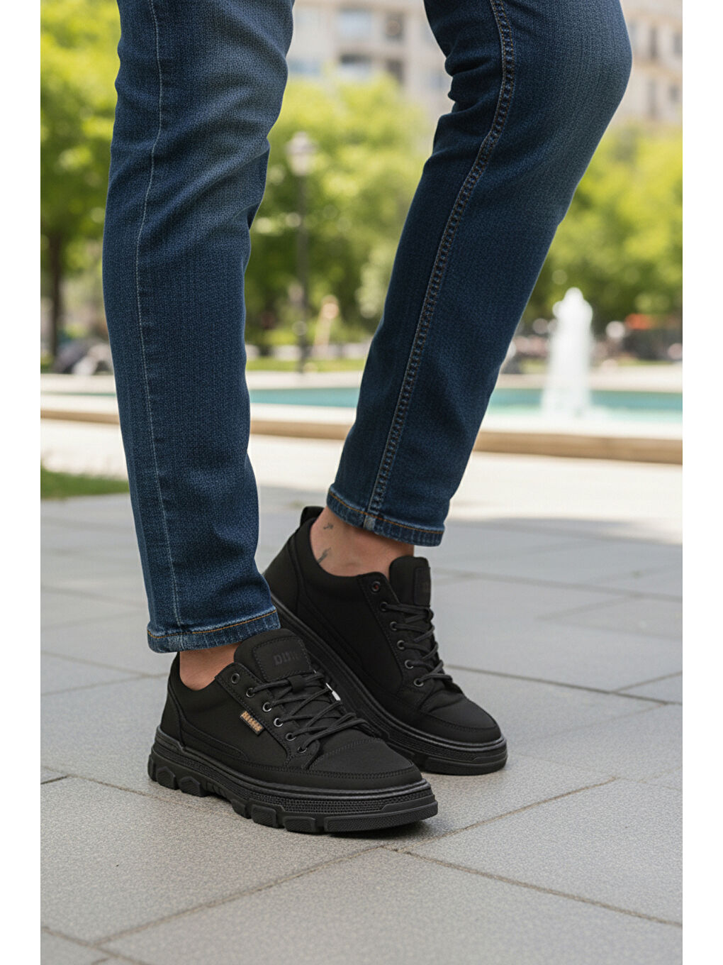 Siyah Nubuk Hakiki Deri Erkek Casual Ayakkabı 260081 M-2