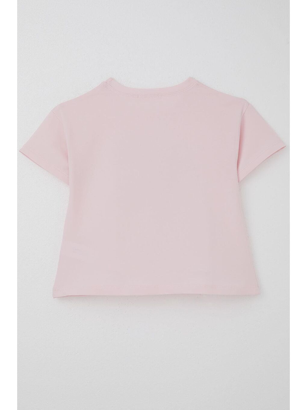 Kız Çocuk Tişört Çiçek Baskılı Pembe (8-14 Yaş)-1