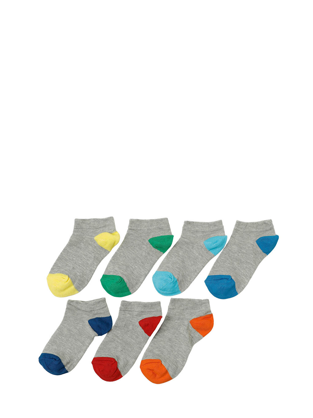 Gri COLOR PART 7 LI PTK-B 5PR GRI MULTI Erkek Çocuk 5'li Patik Çorap