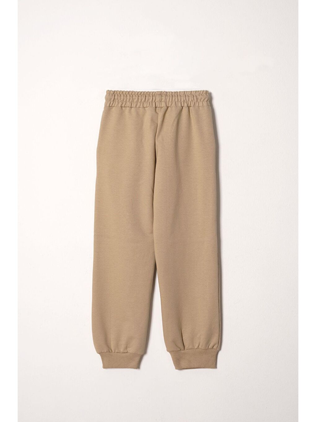 Bisiklet Yaka Harf Baskılı Bej Renk Erkek Çocuk Eşofman Takım-4