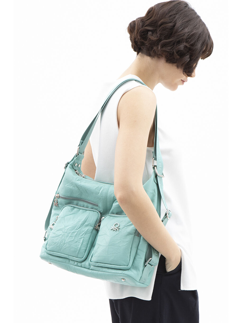 Yeşil Kadin Kol Çantasi Yeşi̇l BNT1471-1