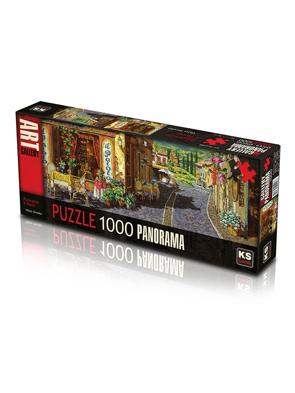 KS GAMES Renksiz Puzzle 1000 Parça Panorama Ristorante Il Paiolo 21006