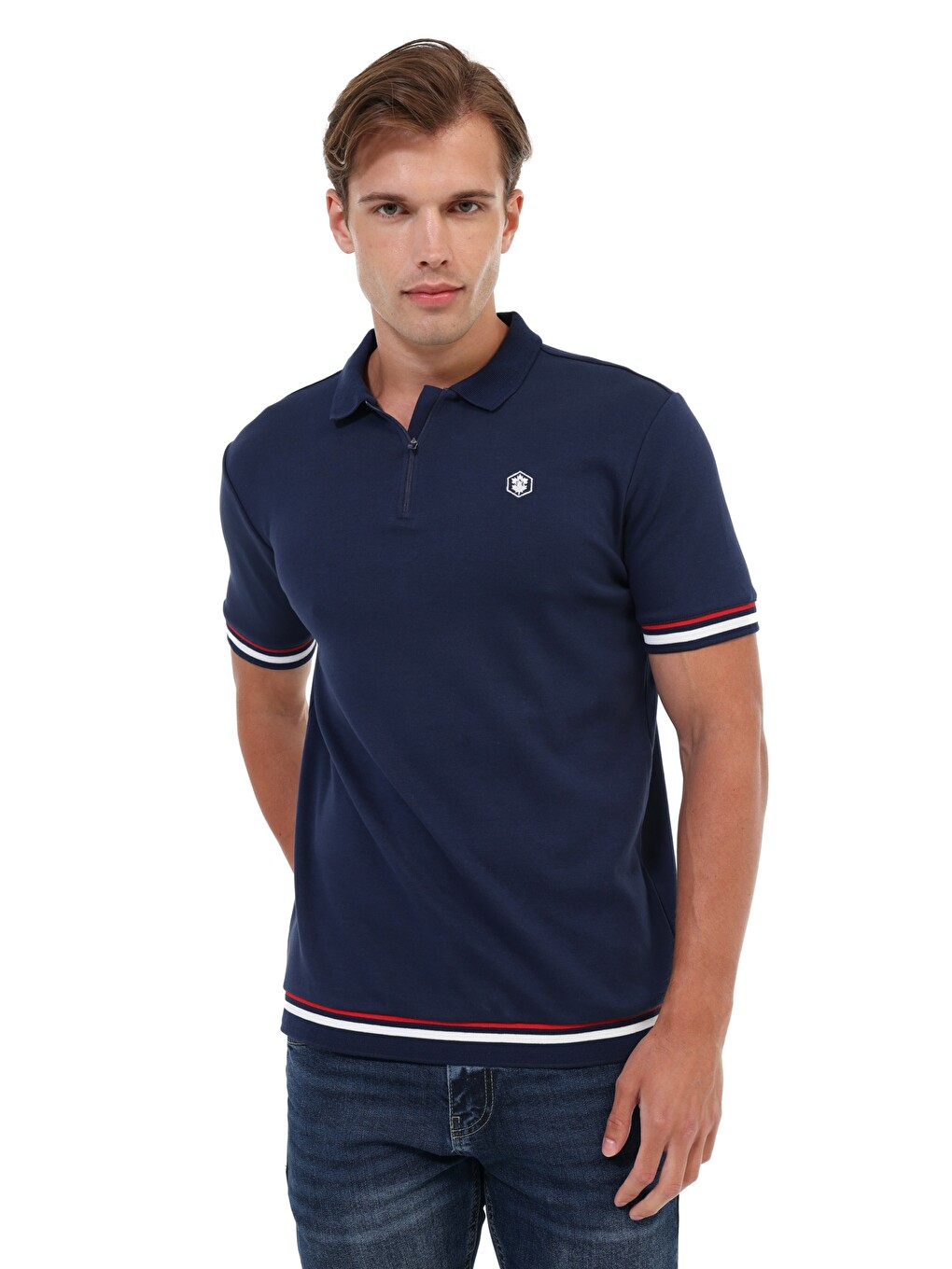 Lacivert Ml Bont 12ess800 Lacı Erkek Kısa Kol T-shirt-1