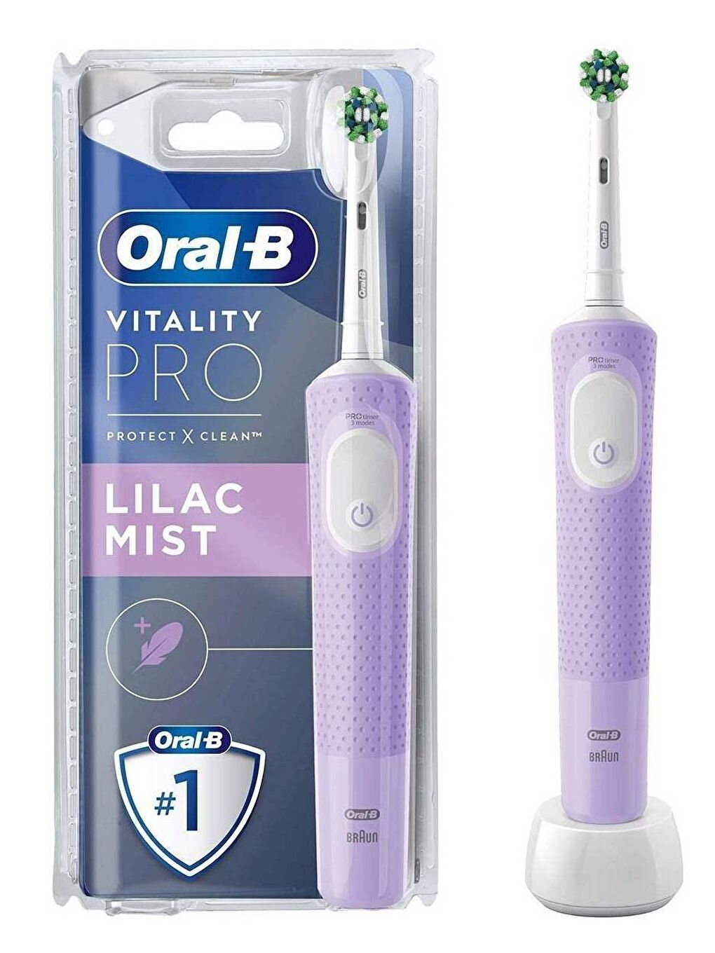 Oral-B Renksiz Vitality Pro Protect X Clean Lila Şarjlı Diş Fırçası