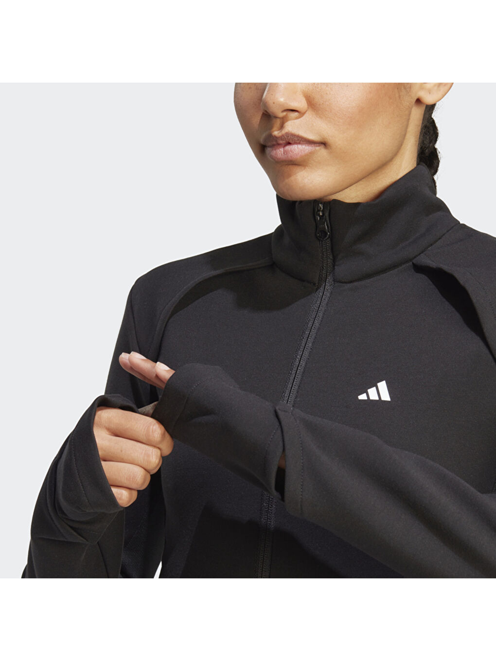 Adidas Siyah Training Cover Up Kadın Siyah Dik Yaka Ceket - 3