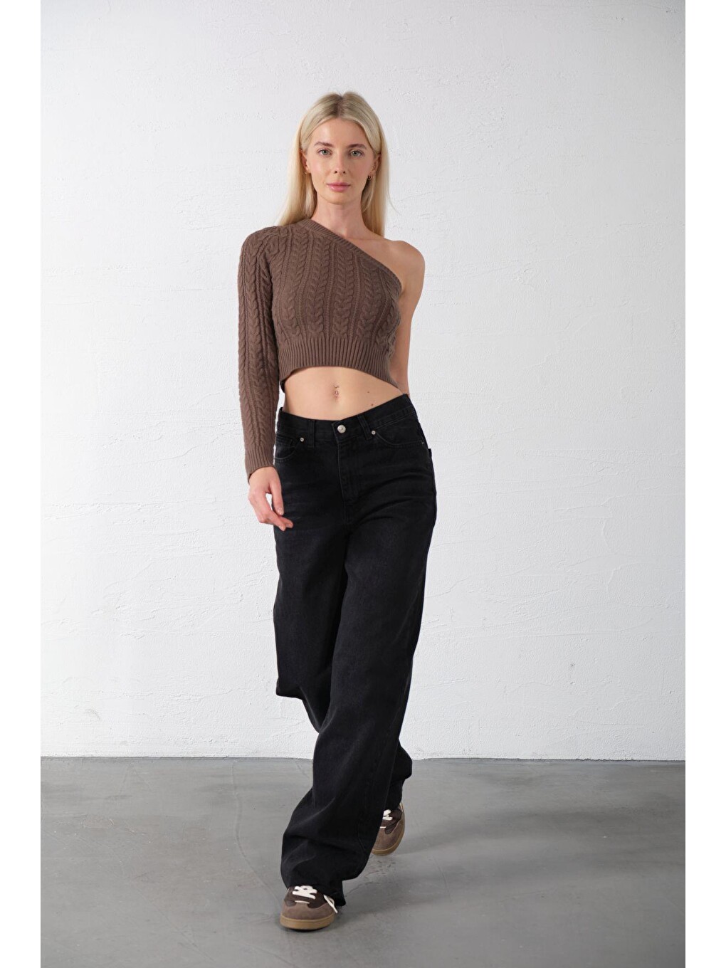 Gri Bol Kesim Ekstra Yüksek Bel Rahat Fit Geniş Paça Baggy Jean Jean Kadın Pantolon @crotone-1