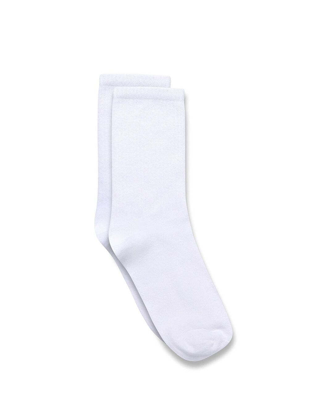 Uzun Basıc Soket Çorap Beyaz