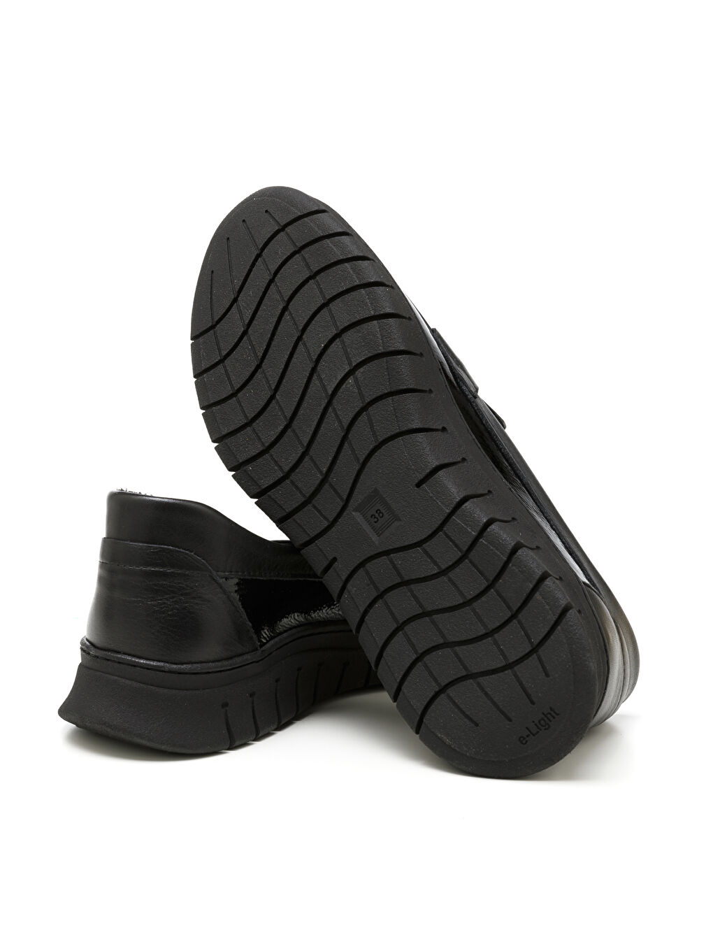 Kadın Oxford ( Klasik) MAR-25Y-192-208 Siyah Kırışık Rugan-4