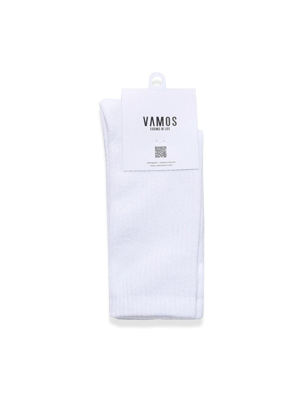 Uzun Basıc Soket Çorap Beyaz-2