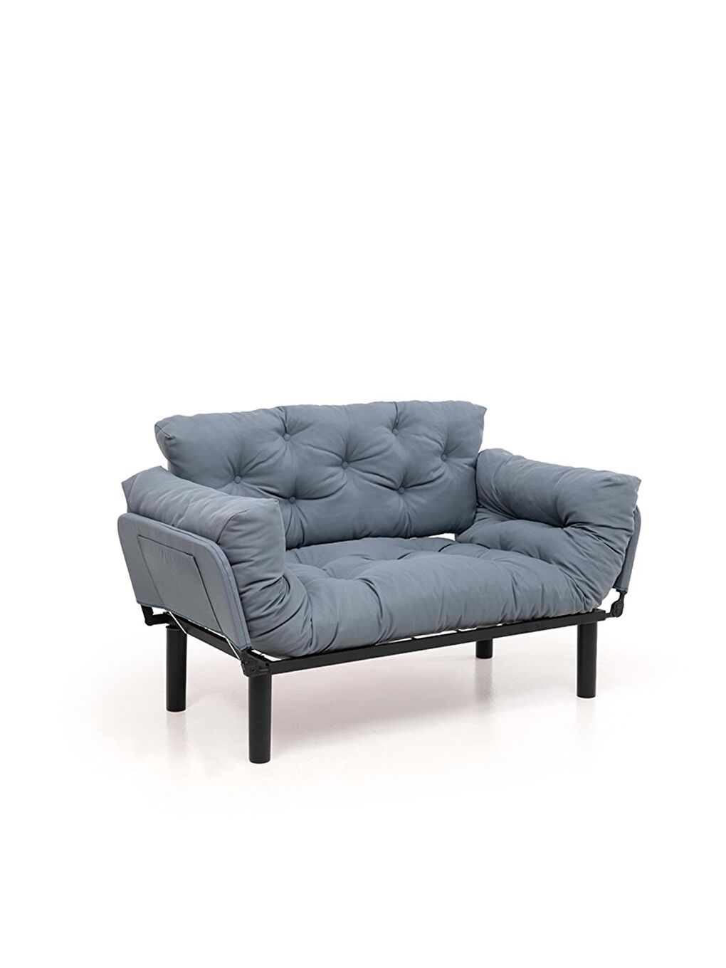 Nitta İkili Su Geçirmez Yataklı Bahçe Koltuğu - Gri-Mavi-2