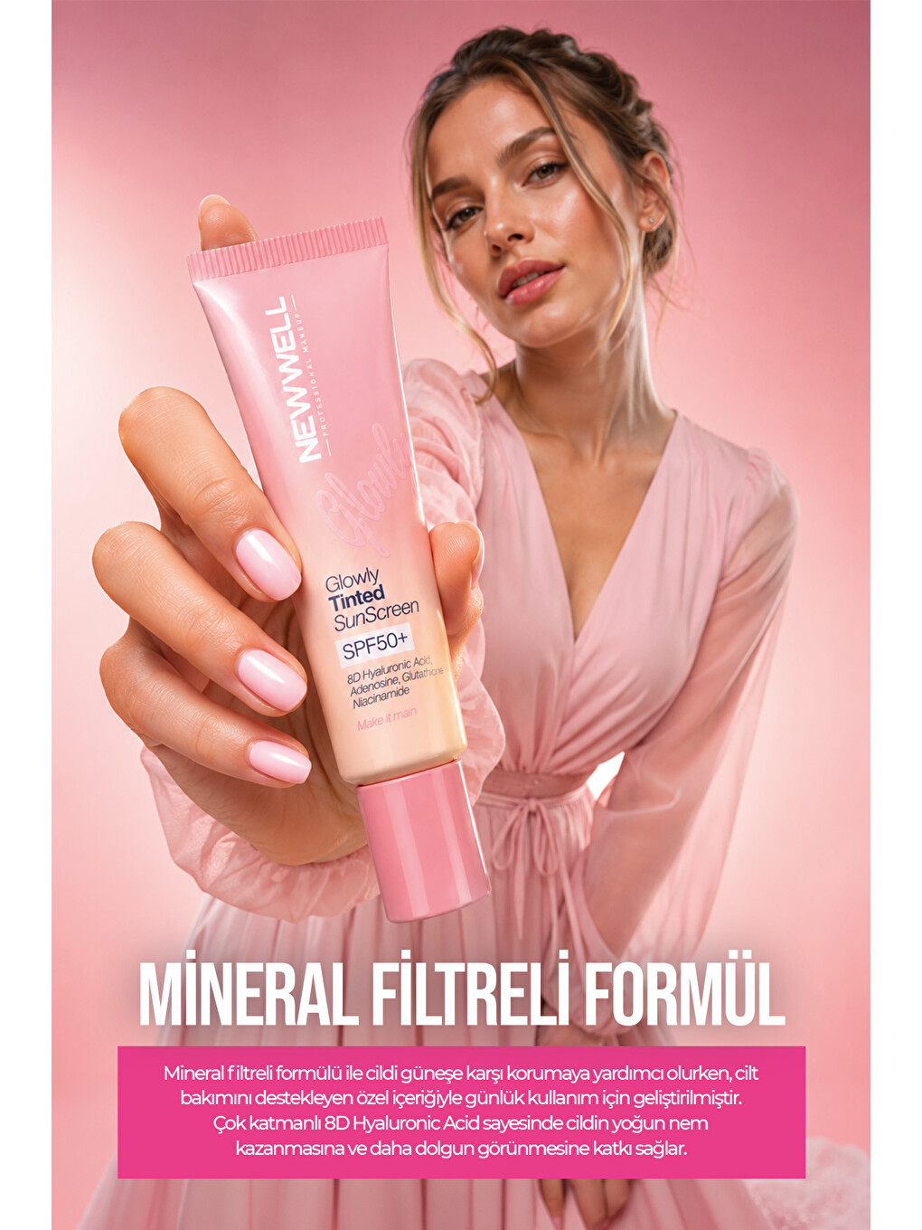 Glowly Tinted Mineral Sunscreen Spf50+ | Renkli Mineral Filtreli Güneş Koruyucu Krem 35 Ml-1