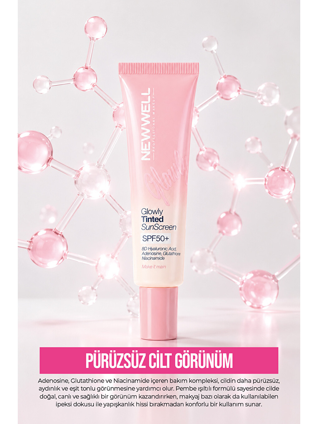 Glowly Tinted Mineral Sunscreen Spf50+ | Renkli Mineral Filtreli Güneş Koruyucu Krem 35 Ml-3