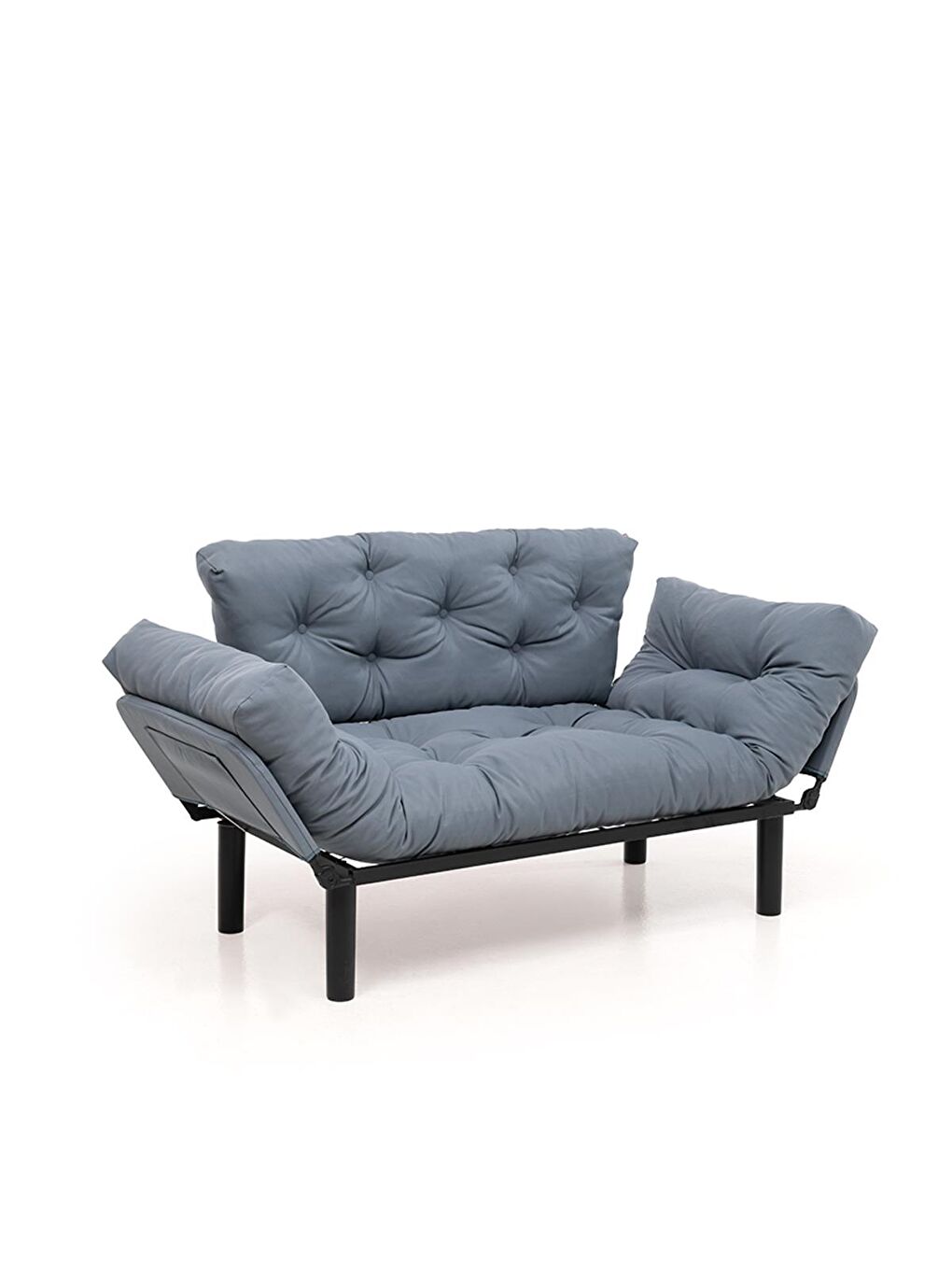 Nitta İkili Su Geçirmez Yataklı Bahçe Koltuğu - Gri-Mavi-4