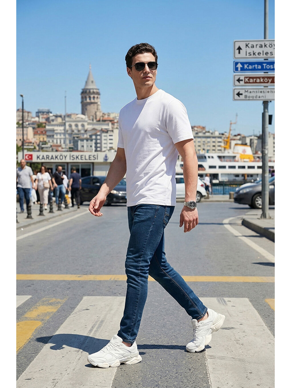 Yeşil Dar Kalıp Düşük Bel Dar Paça Jeans 1115C55NAPOLI