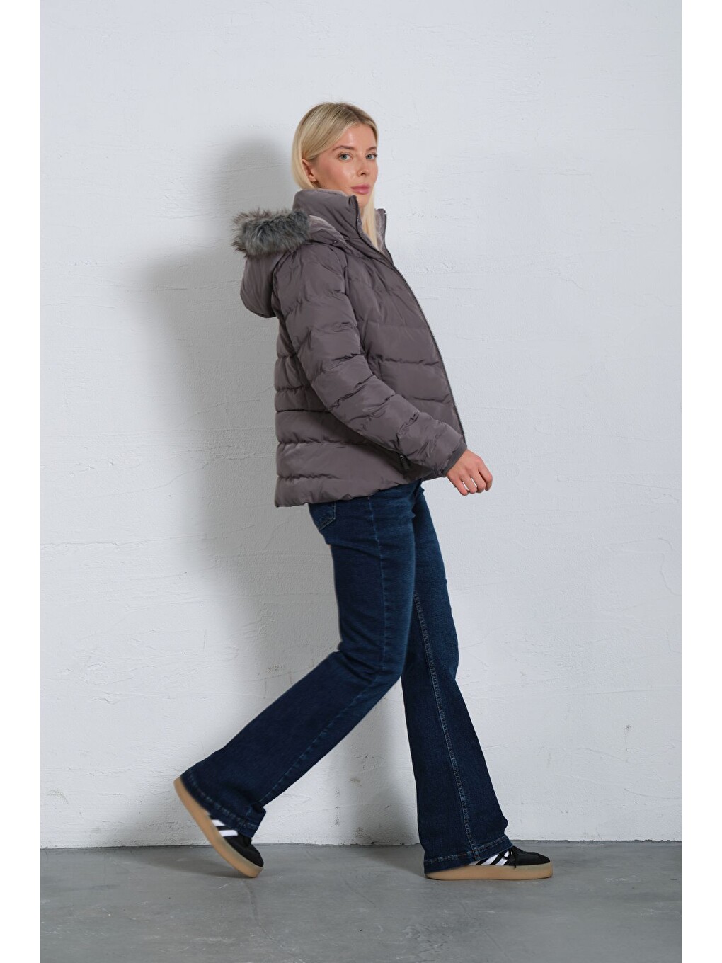 Mavi Yüksek bel kot, ispanyol paça esnek denim kumaş kadın fit and Flare jean pantolon @flares-3