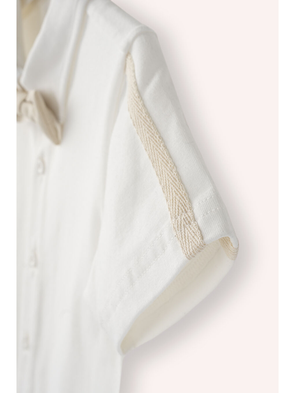 Erkek Çocuk Örme Gömlek Ekru-1