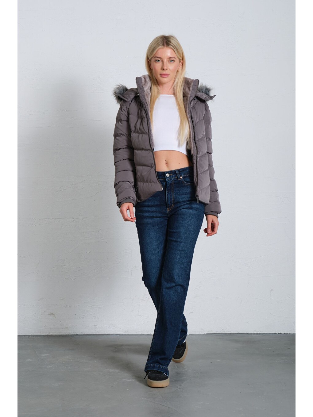 Mavi Yüksek bel kot, ispanyol paça esnek denim kumaş kadın fit and Flare jean pantolon @flares-7