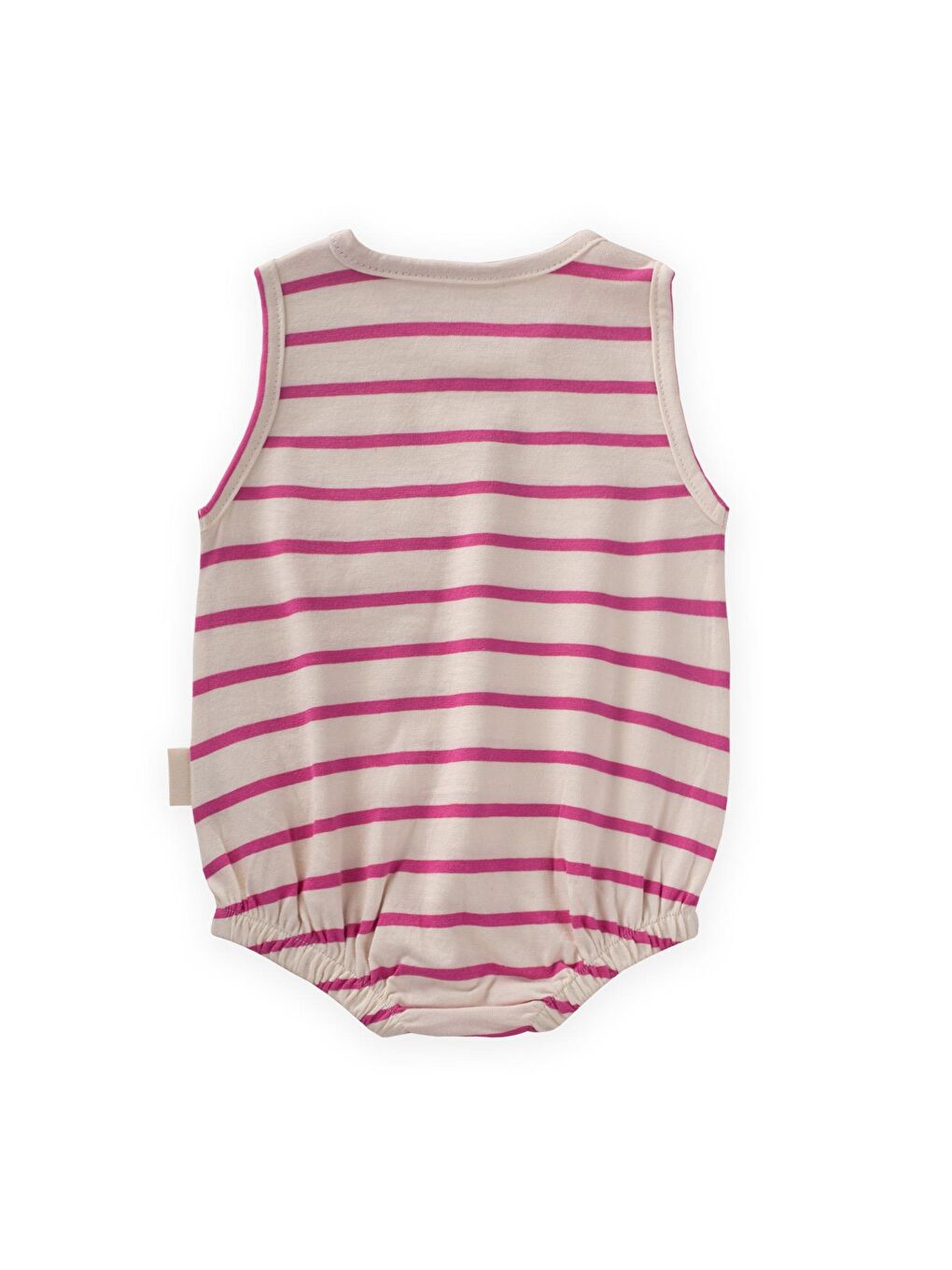 Fuşya Kız Çocuk Çizgili Tulum-1