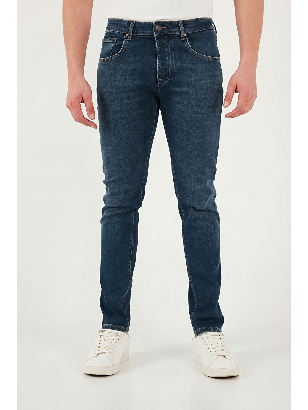 Yeşil Dar Kalıp Düşük Bel Dar Paça Jeans 1115C55NAPOLI-2