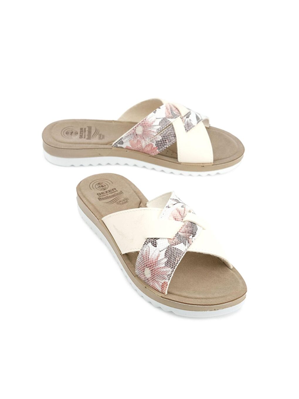 Beyaz Yazlık Anotimical Yumuşak Taban Kadın Terlik