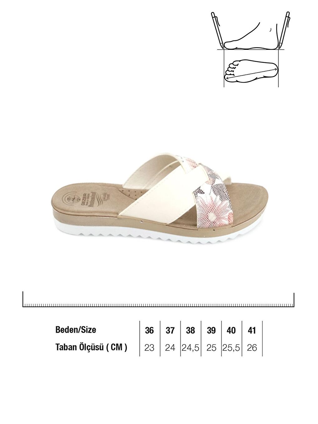 Beyaz Yazlık Anotimical Yumuşak Taban Kadın Terlik-1