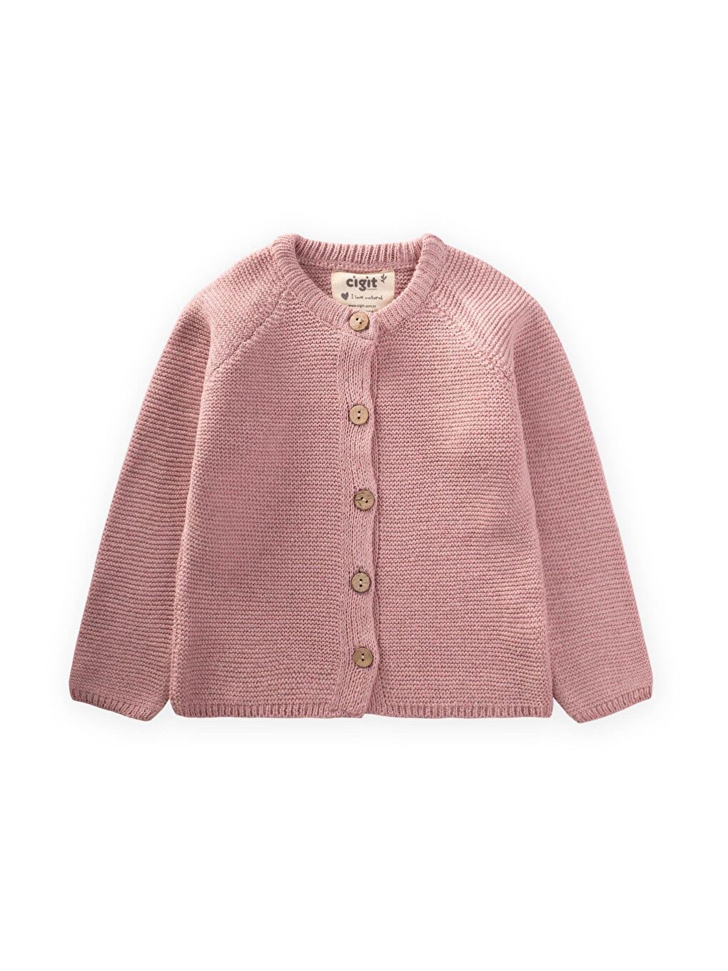 Pembe Kız Çocuk Triko Hırka