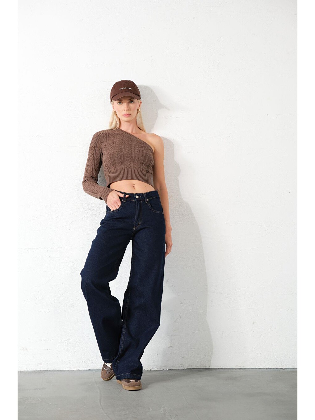 Mavi Bol Kesim Denim Geniş Paça Rahat Baggy Jean Jean Salaş Kadın Pantolon @Varese-5