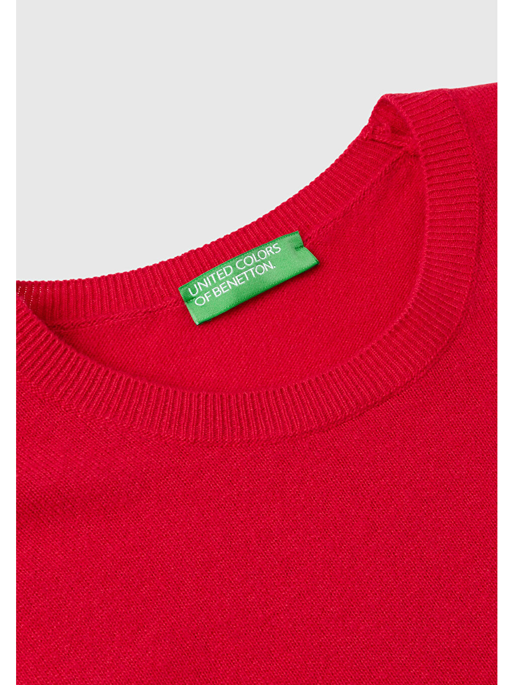 Kadın Kırmızı Bisiklet Yaka %100 Merino Kazak-5