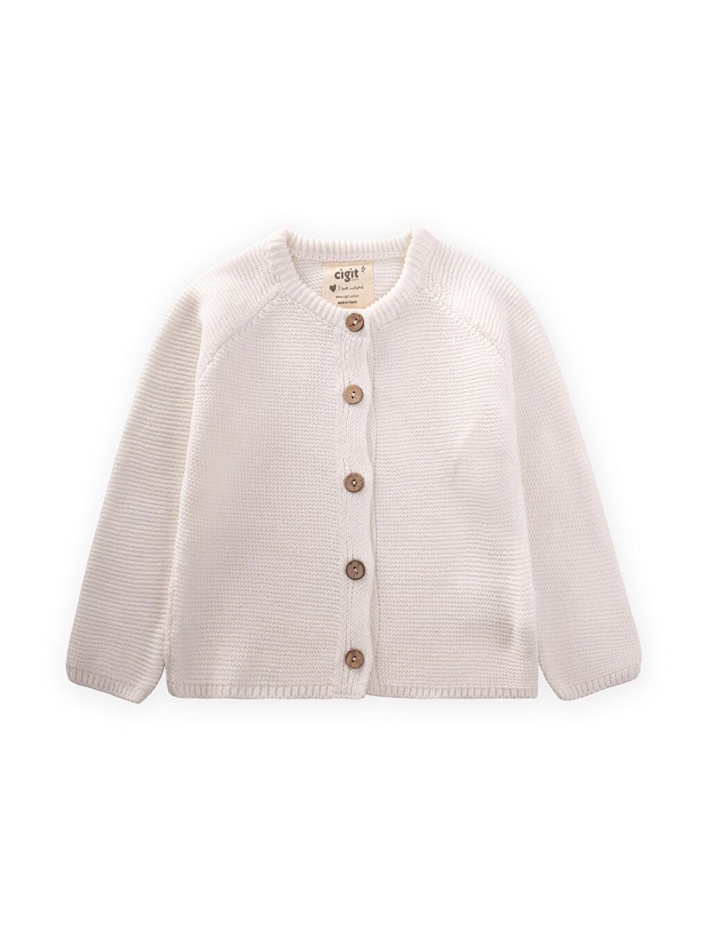 Ekru Kız Çocuk Triko Hırka