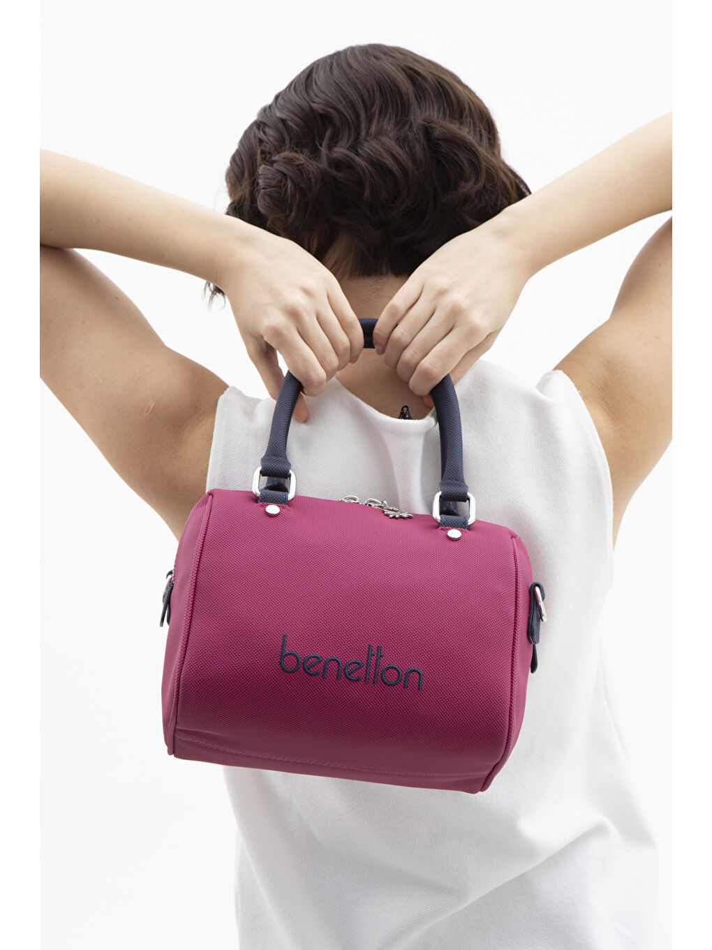 United Colors Of Benetton Kadin Kol Çantasi Mürdüm-Laci̇vert BNT1618 - 1