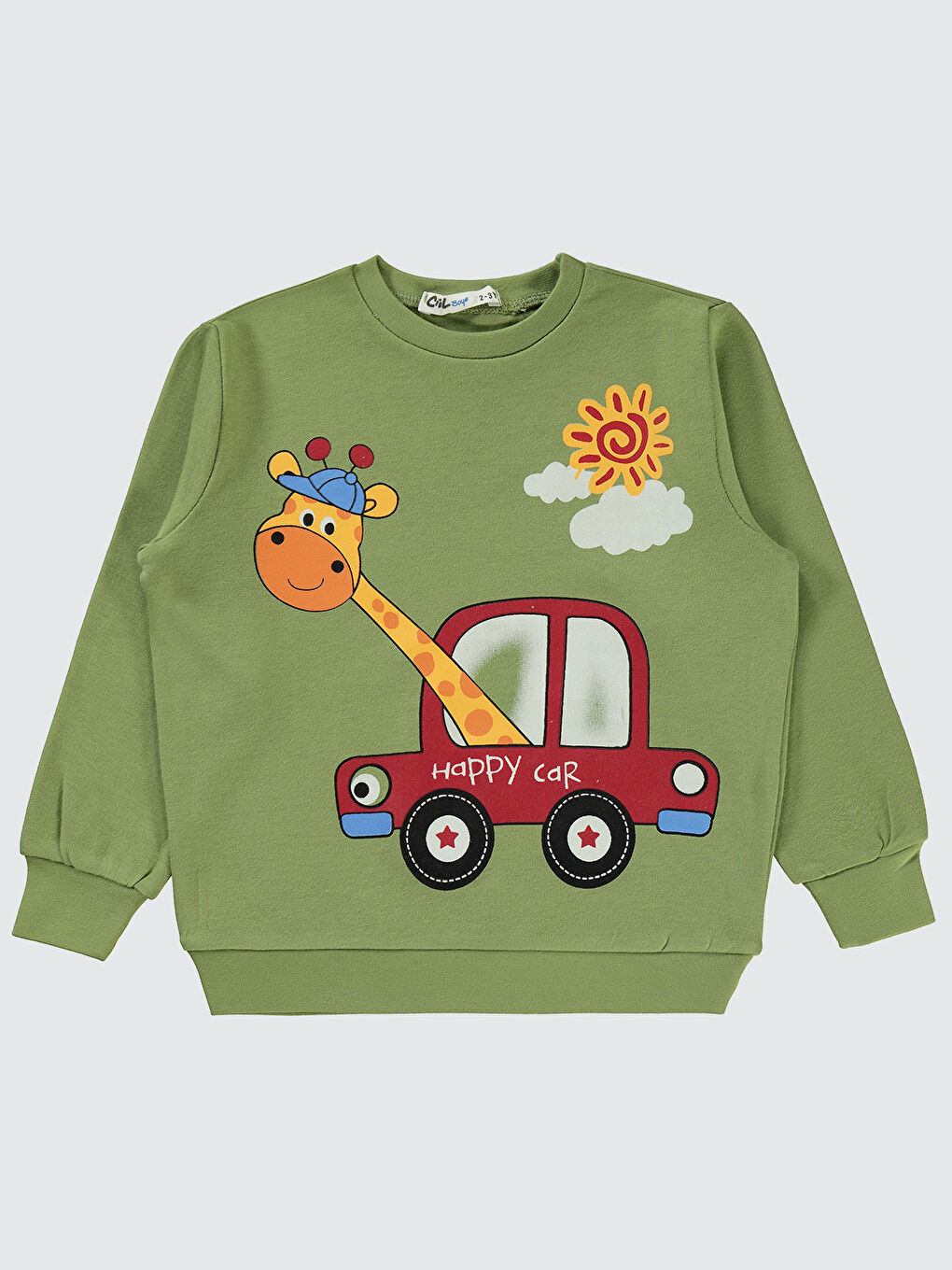 Civil Boys Erkek Çocuk Sweatshirt 2-5 Yaş Açık Haki