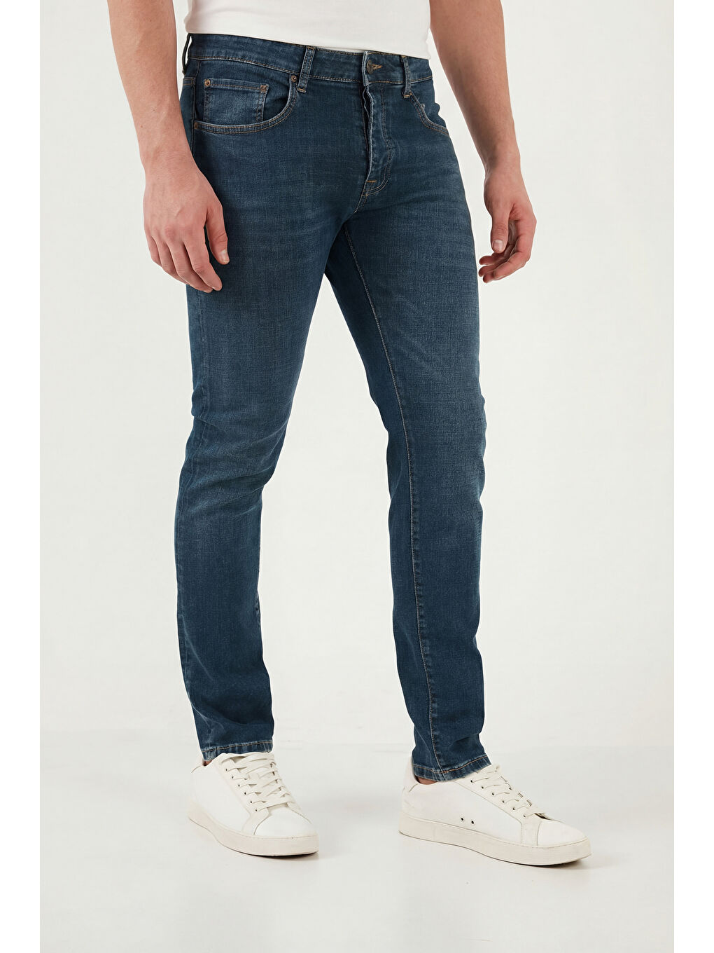 Yeşil Dar Kalıp Düşük Bel Dar Paça Jeans 1115C55NAPOLI-3