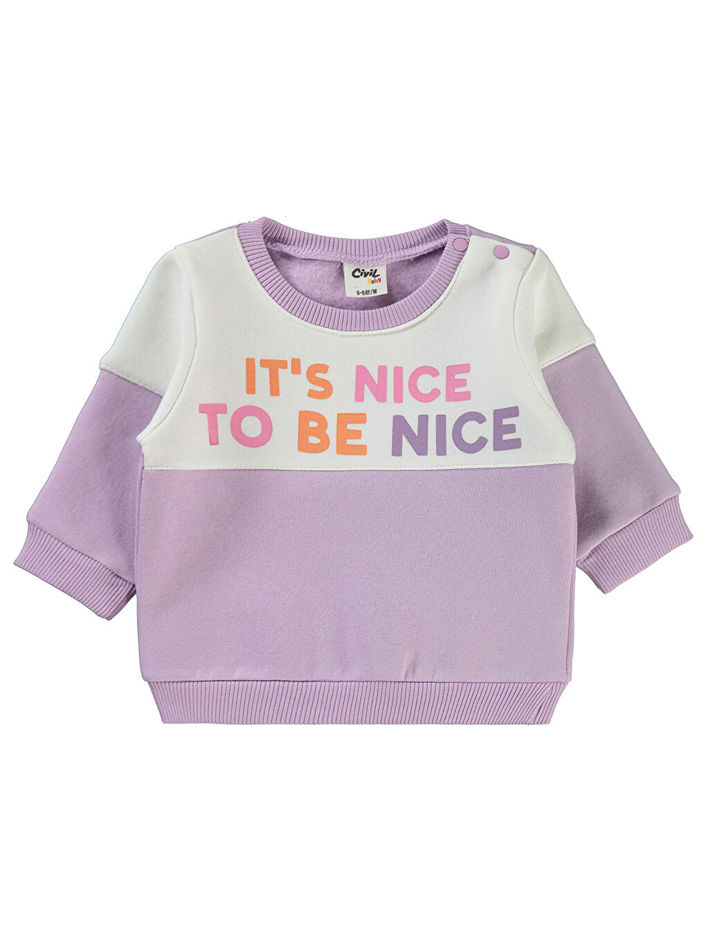 Civil Baby Kız Bebek Sweatshirt 6-18 Ay Lila