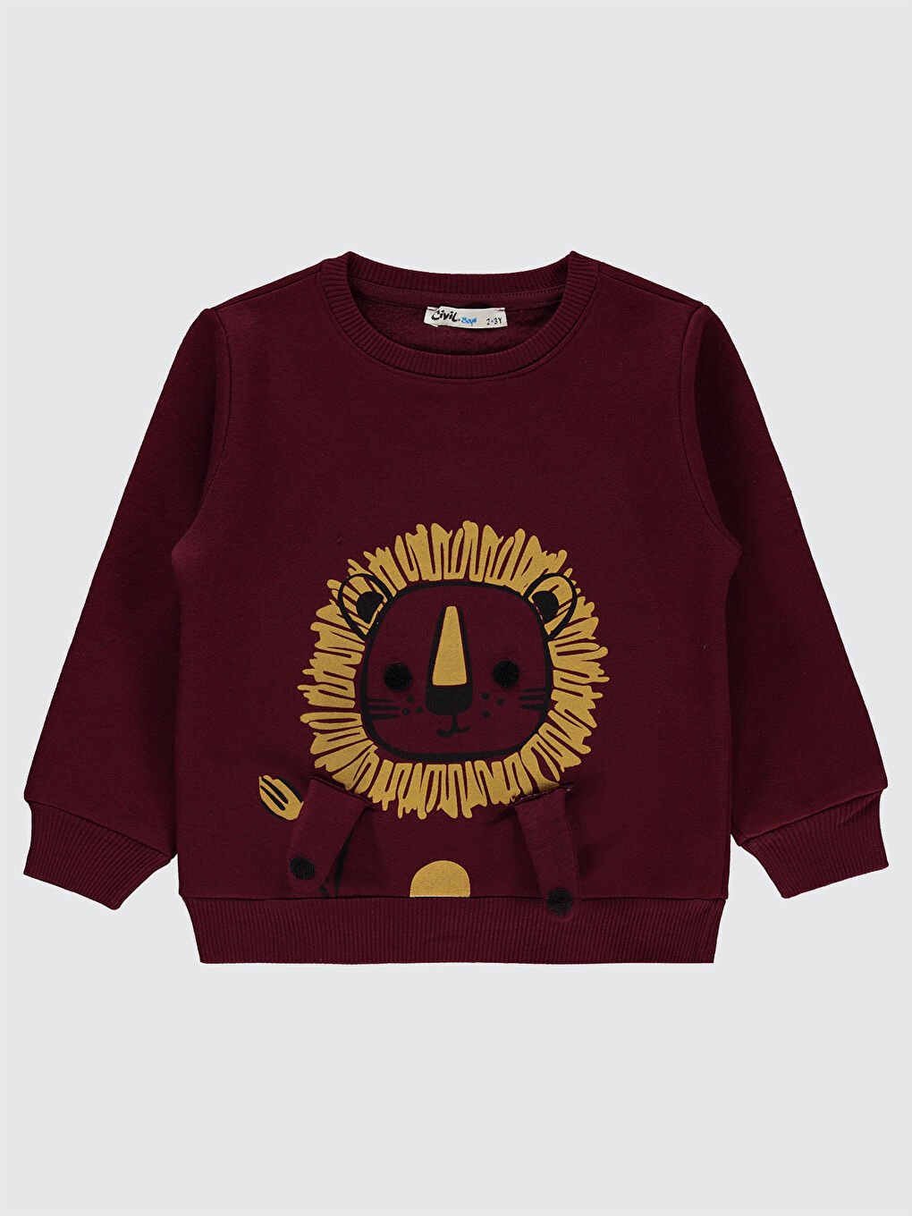 Civil Boys Erkek Çocuk Sweatshirt 2-5 Yaş Bordo